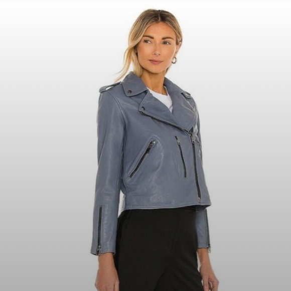 All saint leather jacket size 0 - Picture 2 of 5